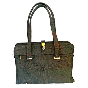 Samsonite Esteem 1992 Tapestry Brocade Floral Travel Bag Overnight Bag‎ Vintage